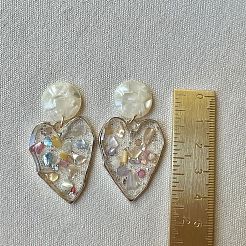 Alloy Acrylic Stud Dangle Earrings&nbsp;WGFC942-01