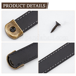4 Bags Rectangle PU Leather Bag Handles&nbsp;DIY-CL0001-37B