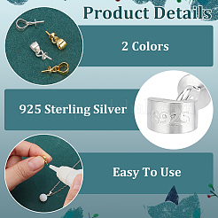 20Pcs 2 Colors 925 Sterling Silver Cup Peg Bails&nbsp;STER-PH0003-06