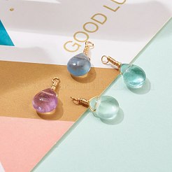 Natural Fluorite Pendants&nbsp;PALLOY-JF00607