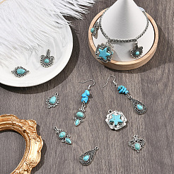 12Pcs 6 Styles Imitation Turquoise Resin Pendants&nbsp;FIND-SZ0019-78