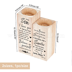 Wooden Candle Holder&nbsp;AJEW-WH0257-008