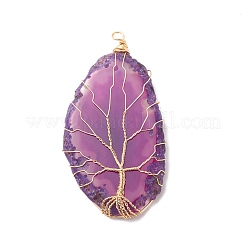 Natural Agate Slices Big Pendants&nbsp;PALLOY-JF01633-01