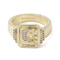 Brass Adjustable Rings&nbsp;RJEW-K257-79G
