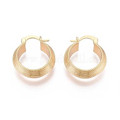 Brass Ring Hoop Earrings&nbsp;EJEW-T047-106G