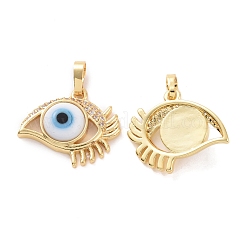Brass Micro Pave Cubic Zirconia Pendants&nbsp;ZIRC-F136-09G-03