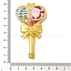 Christmas Santa Claus Print Brass & Resin Wax Stamp Handles&nbsp;AJEW-A058-02B