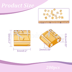 2-Hole Transparent Glass Seed Beads&nbsp;SEED-WH0004-01