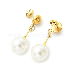 Shell Pearl Beads Dangle Stud Earrings&nbsp;EJEW-JE07033