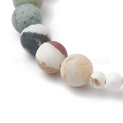 2Pcs Natural Bamboo Leaf Agate & Tree Agate & Magnesite & Synthetic Turquoise Stretch Bracelets for Women&nbsp;BJEW-JB12815