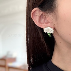 Brass Micro Pave Cubic Zirconia Stud Earrings for Women&nbsp;WG545F9-02