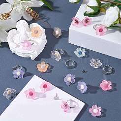 DIY Flower Stud Earring and Finger Ring Making Kit&nbsp;DIY-SZ0008-42