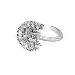 Star Moon Rotatable Open Ring for Women&nbsp;PW-WG4E599-02