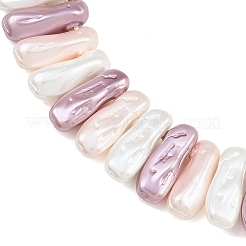 Electroplated Glass Pearl Beads Strands&nbsp;GL-CBA64F3-01B