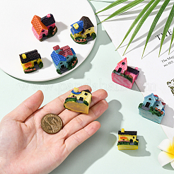 8Pcs 4 Styles Resin Villa House Figurines Display Decorations&nbsp;DJEW-SP0001-18