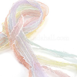 18 Yards 6 Colors Polyester & Polycotton Pleated Ribbons Sets&nbsp;SRIB-M012-01