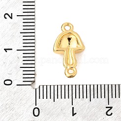 Brass Enamel Autumn Mushroom Connector Charms&nbsp;KK-A266-47G