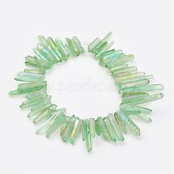 Electroplated Natural Quartz Stick Bead Strands&nbsp;G-G950-06B