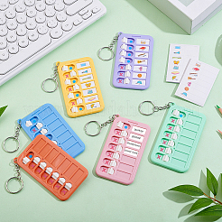 6 Bags 6 Colors ABS Plastic Memo Board Keychain&nbsp;KEYC-GA0001-57