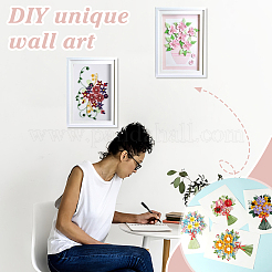 Flower/Bird Pattern Cardboard DIY Paper Quilling Tools Drawings Sample Cards&nbsp;DIY-GA0006-36
