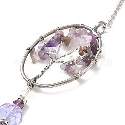 Amethyst Pendant Decoration&nbsp;LS-AJEW-P098-04P
