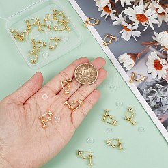 24Pcs Brass Screw On Clip-on Earring Findings&nbsp;KK-SP0001-20G
