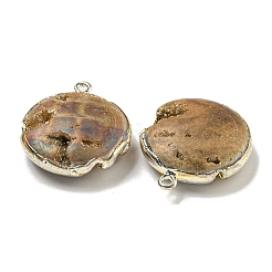 Electroplated Natural Druzy Agate Pendants&nbsp;G-A229-01B