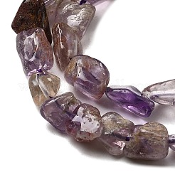 Natural Purple Phantom Quartz Purple Lodolite Quartz Beads Strands&nbsp;X-G-E483-69