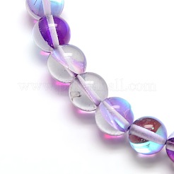 Synthetic Moonstone Beads Strands&nbsp;G-F143-8mm-05