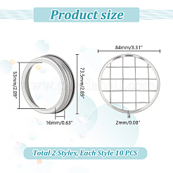 2 Style Galvanized Iron with 304 Stainless Steel Mason Jar Flower Frog Lid&nbsp;FIND-GA0003-44