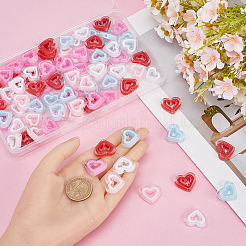 100Pcs 5 Colors Acrylic Beads&nbsp;SACR-SC0001-34