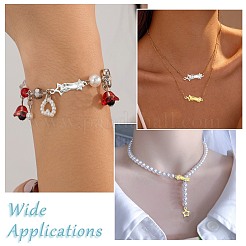 6Pcs 2 Colors Brass Micro Pave Clear Cubic Zirconia Interlocking Clasps&nbsp;KK-CJ0005-91
