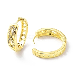 Clear Cubic Zirconia Infinity Heart Hoop Earrings&nbsp;EJEW-G333-18G