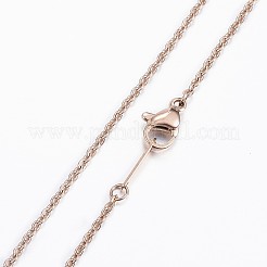 304 Stainless Steel Chain Necklaces&nbsp;NJEW-E109-04RG