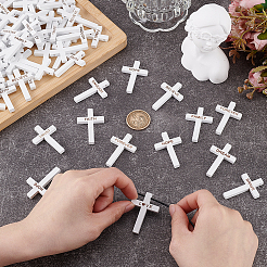 100Pcs 10 Styles Wooden Pendants&nbsp;WOOD-GA0001-93A