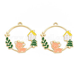 Alloy Enamel Pendants&nbsp;ENAM-S126-100-NR