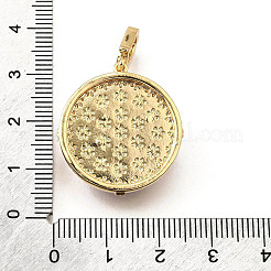 Brass Micro Pave Cubic Zirconia & Enamel Pendants&nbsp;KK-R222-14G-03