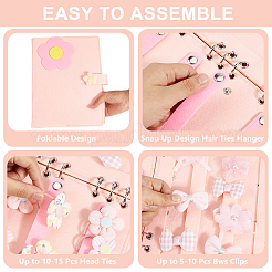 Felt Loose-leaf Hair Tie Storage Book&nbsp;FIND-WH0139-934