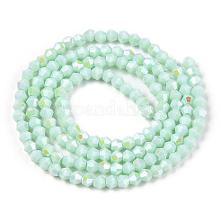 Opaque Solid Color Electroplate Glass Beads Strands&nbsp;EGLA-A039-P2mm-L20