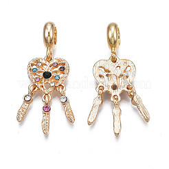 Rack Plating Alloy European Dangle Charms&nbsp;MPDL-N039-062LG