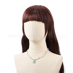 Alloy Enamel Sakura Pendant Necklace&nbsp;NJEW-JN04052