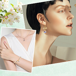 8Pcs 4 Styles Electroplate Natural Rose Quartz & Amazonite & White Jade & Labradorite Star Cut Round Charms&nbsp;G-SC0003-05