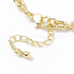 Brass Initial Letter U Link Chain Necklace Bracelet Anklet&nbsp;SJEW-JS01235