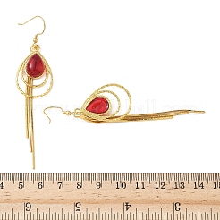 Electroplated Brass Dangle Earrings&nbsp;EJEW-Z129-02G