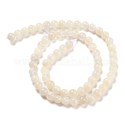 Natural White Moonstone Beads Strands&nbsp;G-F306-05AB-6mm-01