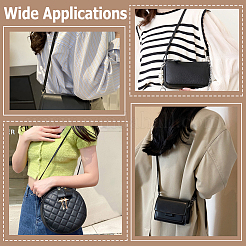 Adjustable Black Imitation Leather Bag Straps&nbsp;PURS-GL0001-05P