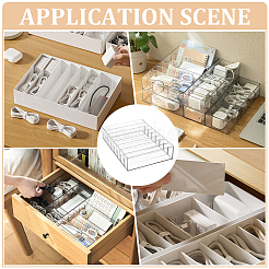 8 Grids PET USB Cable Storage Drawer Boxes without Lid&nbsp;CON-WH0095-165