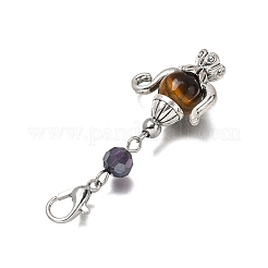 8Pcs Teapot Natural Gemstone Pendant Decorations&nbsp;HJEW-JM04086