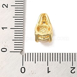 Brass Micro Pave Clear Cubic Zirconia Pendants&nbsp;KK-M278-06G