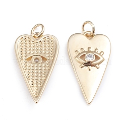 Brass Micro Pave Cubic Zirconia Pendants&nbsp;ZIRC-I042-01D